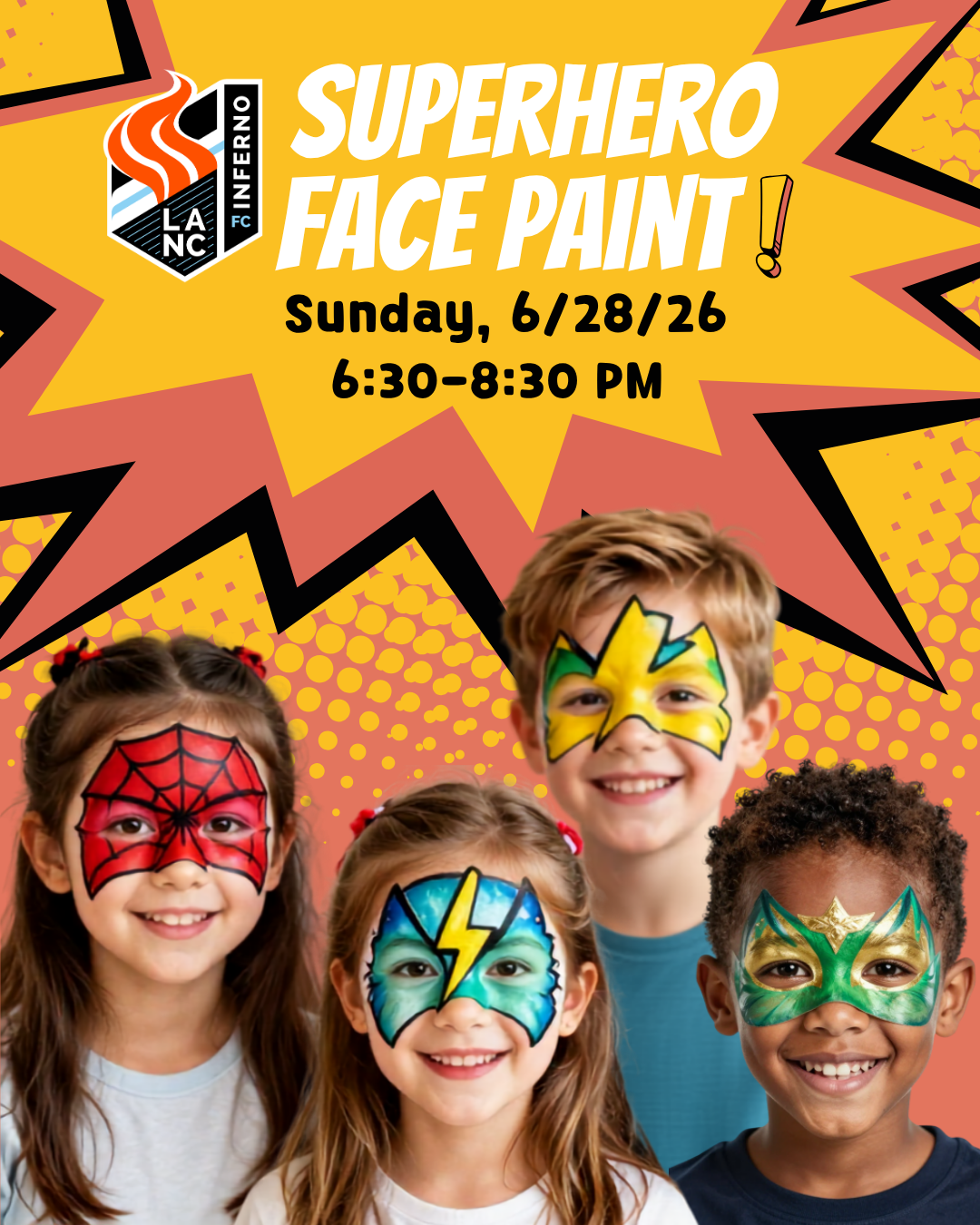 free face painting superhero lancaster pa