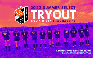 lancaster inferno girl female youth soccer program summer select