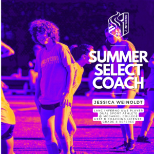 Jess Weinoldt summer select coach girls soccer