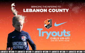 girls youth travel soccer club lancaster pa tryouts usl academy league girls academy lancaster inferno fc lebanon county elco soccer