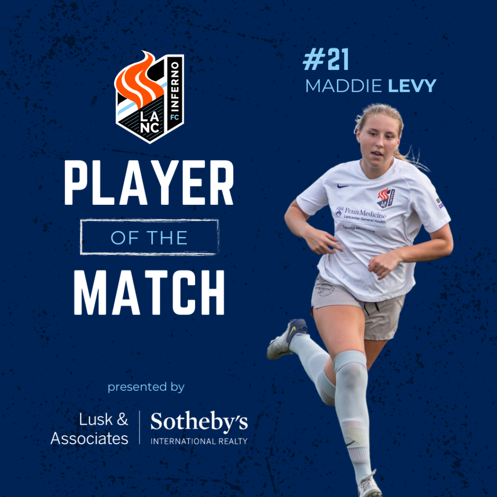 maddie levy player of match lancaster inferno uslwleague usl w league 