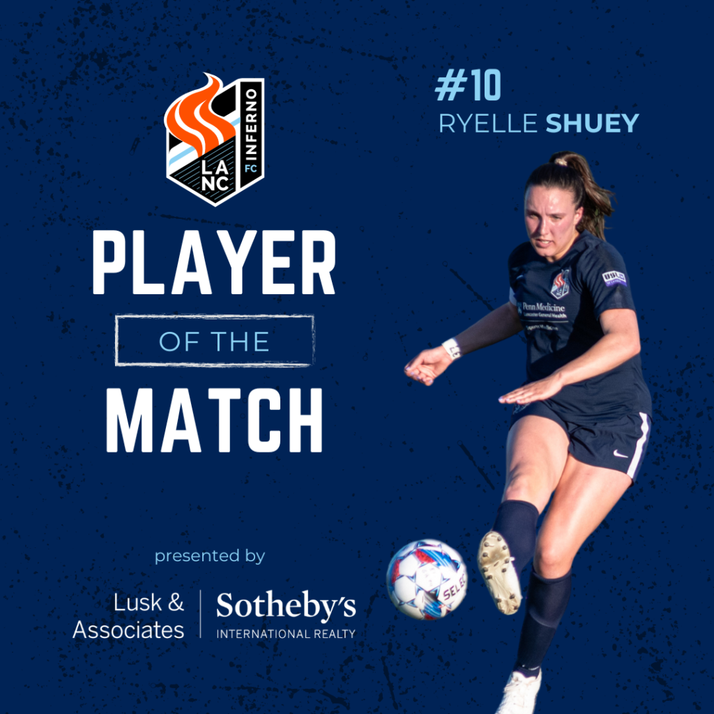 ryelle shuey lancaster inferno player of the match