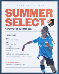 Lancaster Inferno USL W League Lancaster Pennsylvania PA Women's Professional Soccer Pro-Am Pre-Professional United Soccer League Central PA Soccer USL W Lancaster Inferno FC Girls Soccer Academy Summer Select