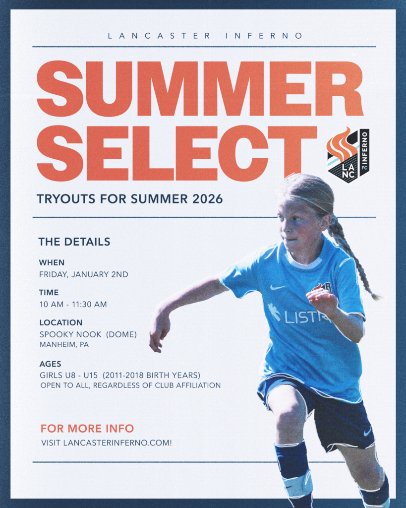 Lancaster Inferno USL W League Lancaster Pennsylvania PA Women's Professional Soccer Pro-Am Pre-Professional United Soccer League Central PA Soccer USL W Lancaster Inferno FC Girls Soccer Academy Summer Select