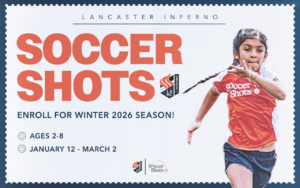 Lancaster Inferno FC girls soccer club Lititz PA Pennsylvania women's soccer Soccer Shots Lancaster Lebanon youth soccer Winter Session