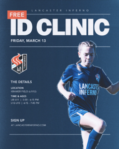 Lancaster Inferno USL W League Lancaster Pennsylvania PA Women's Professional Soccer Pro-Am Pre-Professional United Soccer League Central PA Soccer USL W Lancaster Inferno FC Girls Soccer Academy Teresa Rook Rynier Girls Pre-Travel Program Lancaster PA Pennsylvania Lititz Youth Soccer ID Clinic