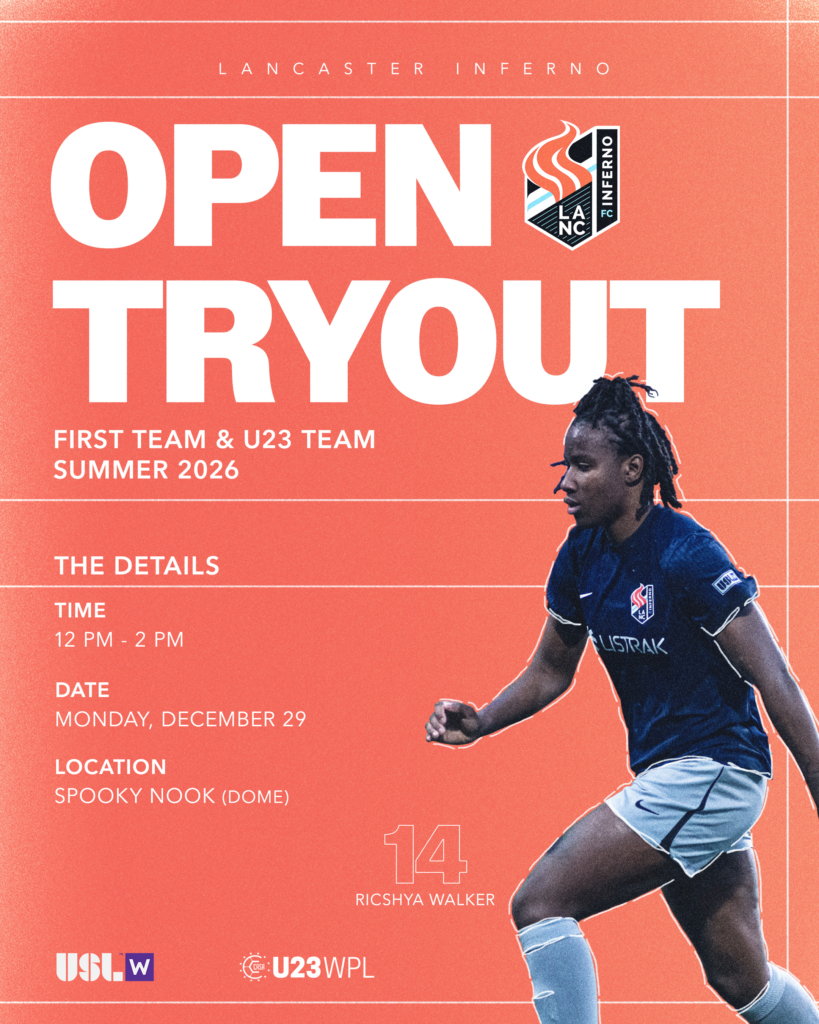 Lancaster Inferno USL W League USLW Tryouts First Team Open Tryout Lancaster Pennsylvania PA Women's Professional Soccer Pro-Am Pre-Professional United Soccer League Central PA Soccer USL Ricshya Walker Jamaican WNT National Team