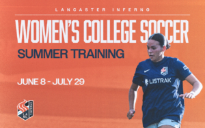 Lancaster Inferno USL W League Women's Soccer Lancaster PA Pennsylvania Girls Soccer Academy Professional Women's Soccer Pre-professional Pro Soccer Inferno USL High School Summer Training Technical Conditioning Women's College Soccer Training Summer College Program Coach Wendell Hannaford