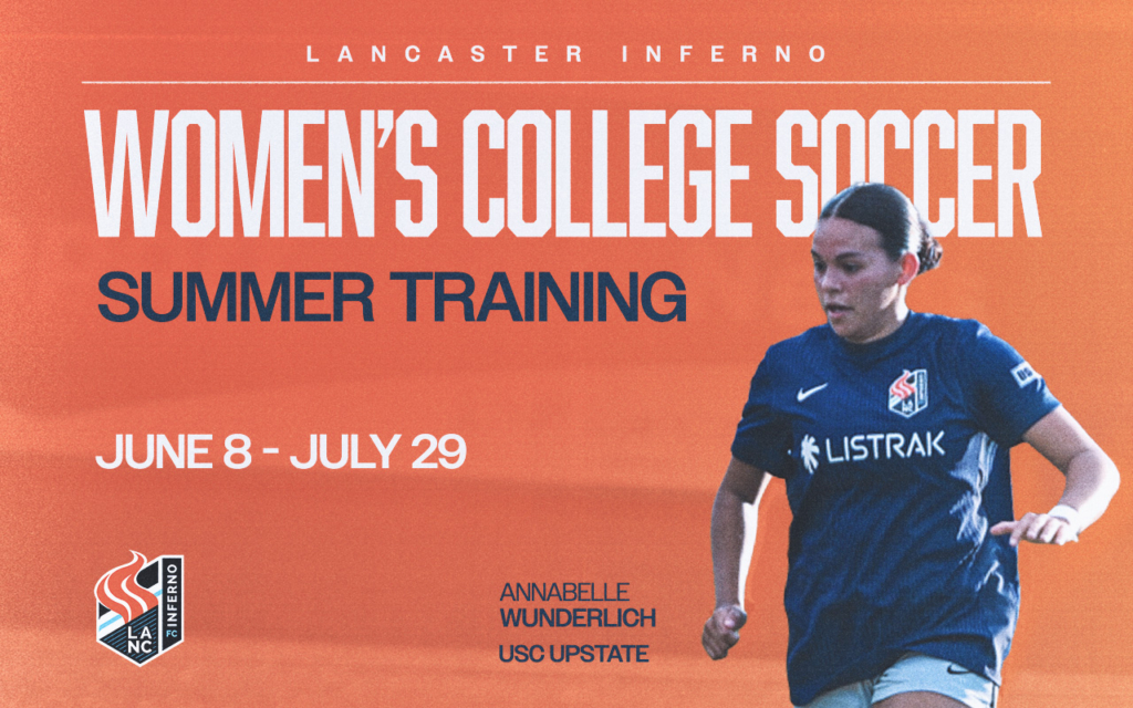 Lancaster Inferno USL W League Women's Soccer Lancaster PA Pennsylvania Girls Soccer Academy Professional Women's Soccer Pre-professional Pro Soccer Inferno USL High School Summer Training Technical Conditioning Women's College Soccer Training Summer College Program Coach Wendell Hannaford