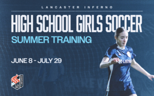 Lancaster Inferno USL W League Women's Soccer Lancaster PA Pennsylvania Girls Soccer Academy Professional Women's Soccer Pre-professional Pro Soccer Inferno USL High School Summer Training Technical Conditioning Girls Soccer Coach Wendell Hannaford