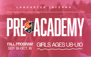 Lancaster Inferno girls soccer academy Lancaster Pennsylvania PA girls soccer USL W League USL Academy Pre-Academy Soccer Skills Program for girls in Central PA Teresa Rynier Rook Professional Soccer Player